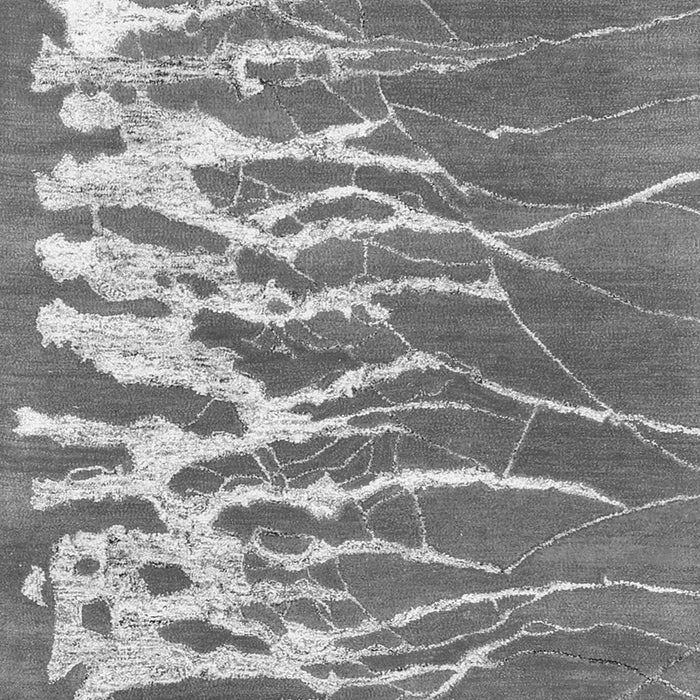 Serging Thickness of Machine Washable Abstract Gray Contemporary Rug, wshcon2259gry