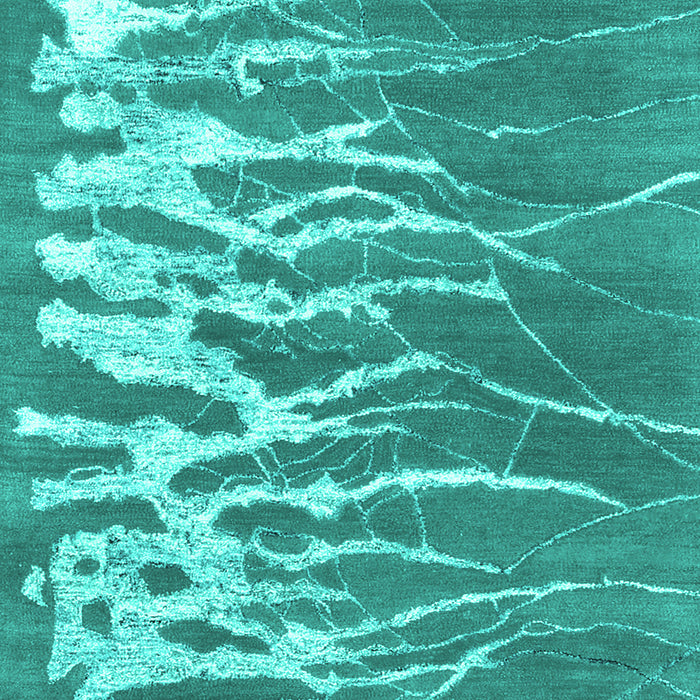 Abstract Turquoise Contemporary Rug, con2259turq