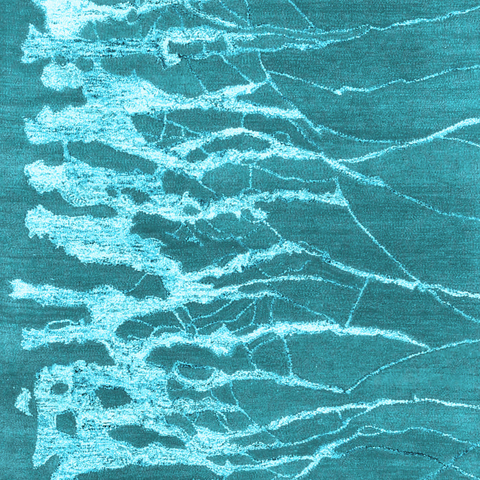 Abstract Light Blue Contemporary Rug, con2259lblu