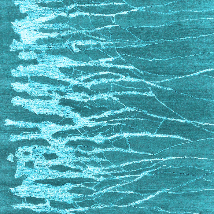 Square Abstract Light Blue Contemporary Rug, con2259lblu