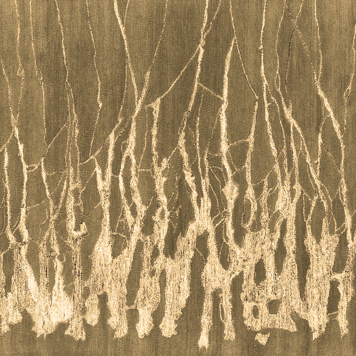 Square Abstract Brown Contemporary Rug, con2259brn