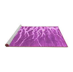 Sideview of Machine Washable Abstract Pink Contemporary Rug, wshcon2259pnk