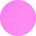 Round Solid Pink Modern Rug, con225pnk