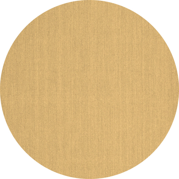 Round Machine Washable Solid Brown Modern Rug, wshcon225brn