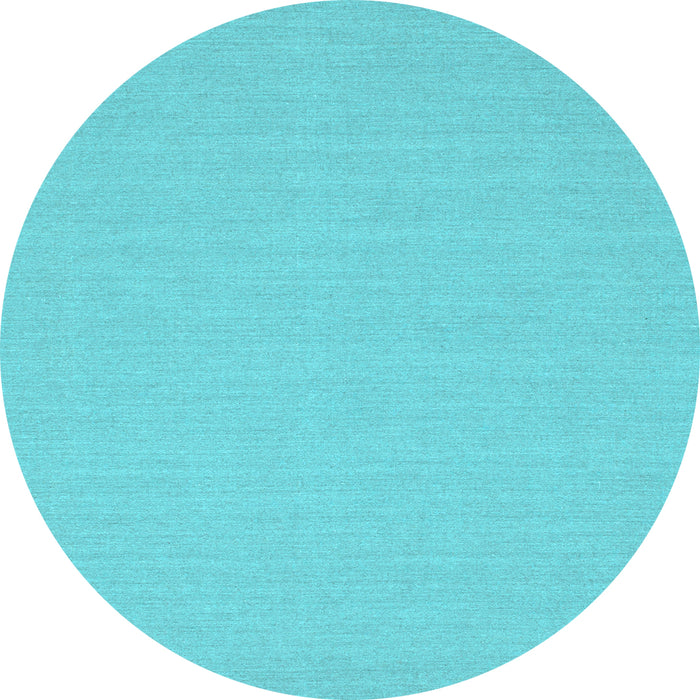 Round Machine Washable Solid Light Blue Modern Rug, wshcon225lblu