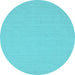 Round Machine Washable Solid Light Blue Modern Rug, wshcon225lblu