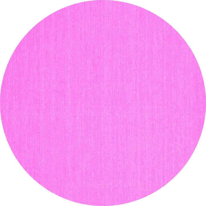 Round Machine Washable Solid Pink Modern Rug, wshcon225pnk