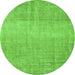 Machine Washable Abstract Green Contemporary Area Rugs, wshcon2260grn