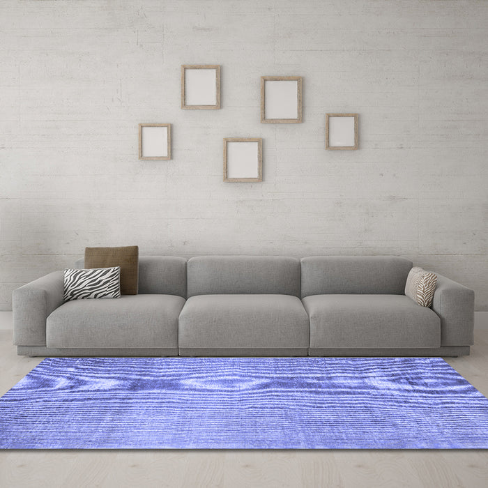 Machine Washable Abstract Blue Contemporary Rug in a Living Room, wshcon2260blu