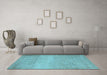 Machine Washable Abstract Light Blue Contemporary Rug in a Living Room, wshcon2260lblu