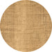 Round Machine Washable Abstract Brown Contemporary Rug, wshcon2260brn