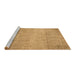 Sideview of Machine Washable Abstract Brown Contemporary Rug, wshcon2260brn