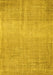 Abstract Yellow Contemporary Rug, con2260yw