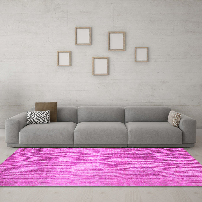 Machine Washable Abstract Pink Contemporary Rug in a Living Room, wshcon2260pnk