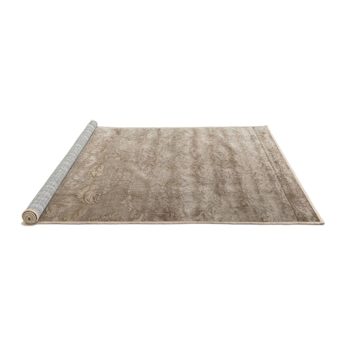 Serging Thickness of Machine Washable Contemporary Camel Brown Rug, wshcon2261