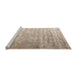 Serging Thickness of Machine Washable Contemporary Camel Brown Rug, wshcon2261