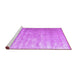 Sideview of Machine Washable Solid Purple Modern Area Rugs, wshcon2261pur