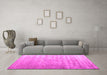 Machine Washable Solid Pink Modern Rug in a Living Room, wshcon2261pnk