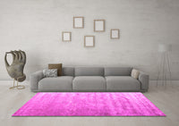 Machine Washable Solid Pink Modern Rug, wshcon2261pnk