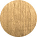 Round Solid Brown Modern Rug, con2261brn