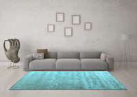 Machine Washable Solid Light Blue Modern Rug, wshcon2261lblu