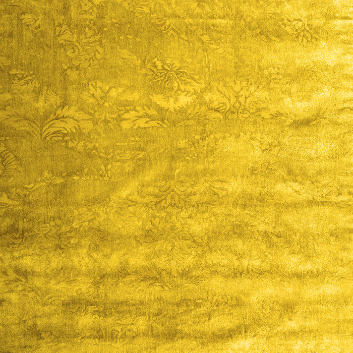 Machine Washable Solid Yellow Modern Rug, wshcon2261yw