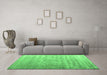 Machine Washable Solid Emerald Green Modern Area Rugs in a Living Room,, wshcon2261emgrn