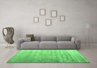 Machine Washable Solid Emerald Green Modern Rug, wshcon2261emgrn