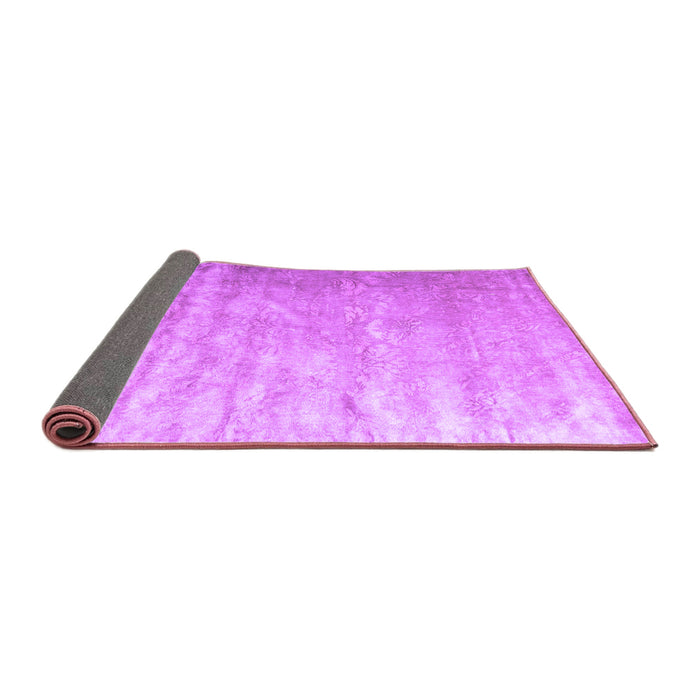 Sideview of Solid Purple Modern Rug, con2261pur