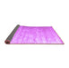 Sideview of Solid Purple Modern Rug, con2261pur