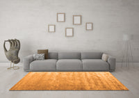 Machine Washable Solid Orange Modern Rug, wshcon2261org