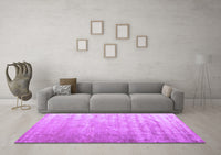 Machine Washable Solid Purple Modern Rug, wshcon2261pur