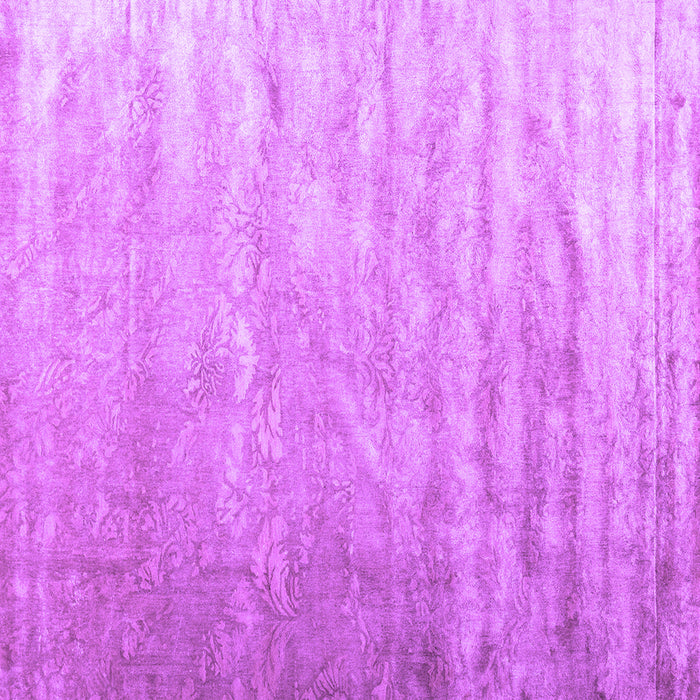 Square Machine Washable Solid Purple Modern Area Rugs, wshcon2261pur