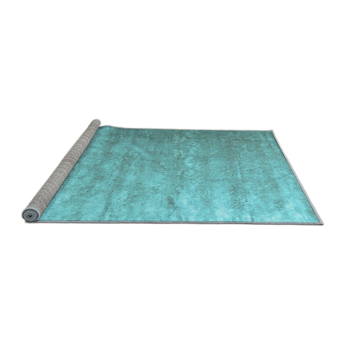 Sideview of Machine Washable Solid Light Blue Modern Rug, wshcon2261lblu