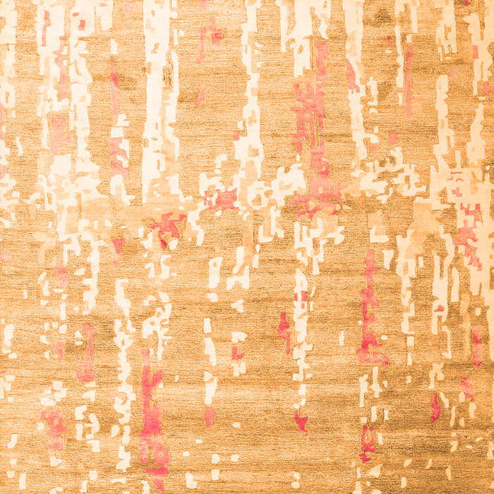Serging Thickness of Abstract Orange Contemporary Rug, con2262org