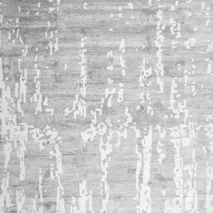 Round Machine Washable Abstract Gray Contemporary Rug, wshcon2262gry