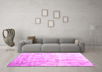 Machine Washable Abstract Pink Contemporary Rug, wshcon2262pnk