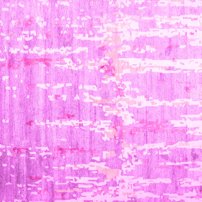 Square Machine Washable Abstract Pink Contemporary Rug, wshcon2262pnk