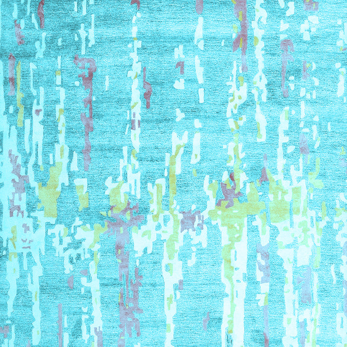 Machine Washable Abstract Light Blue Contemporary Rug, wshcon2262lblu