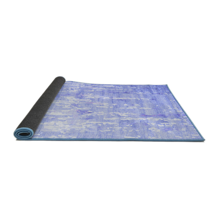 Sideview of Abstract Blue Contemporary Rug, con2262blu