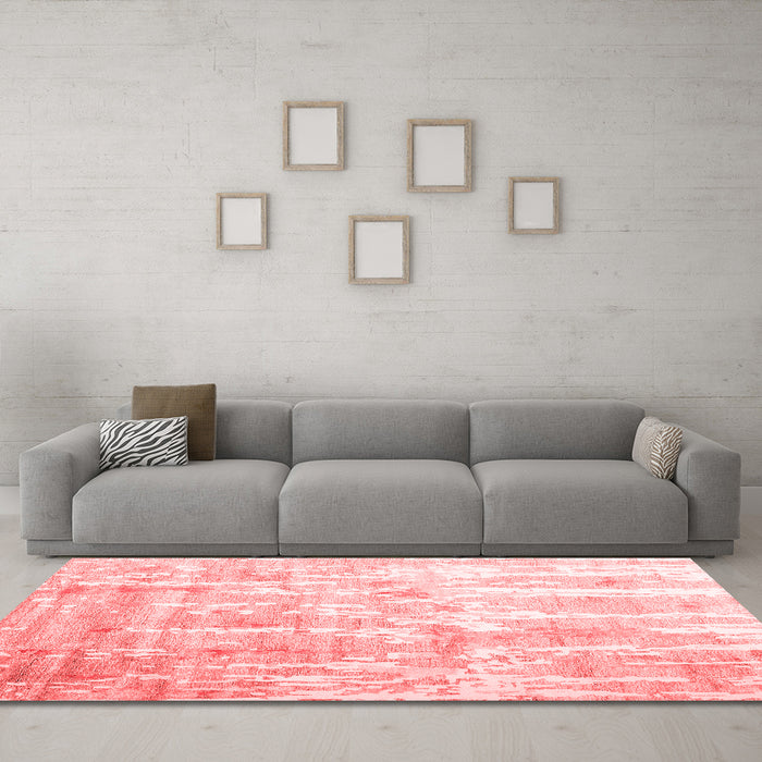 Contemporary Red Washable Rugs