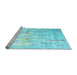 Sideview of Machine Washable Abstract Light Blue Contemporary Rug, wshcon2262lblu