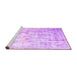 Sideview of Machine Washable Abstract Purple Contemporary Area Rugs, wshcon2262pur