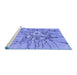 Sideview of Machine Washable Abstract Blue Contemporary Rug, wshcon2263blu