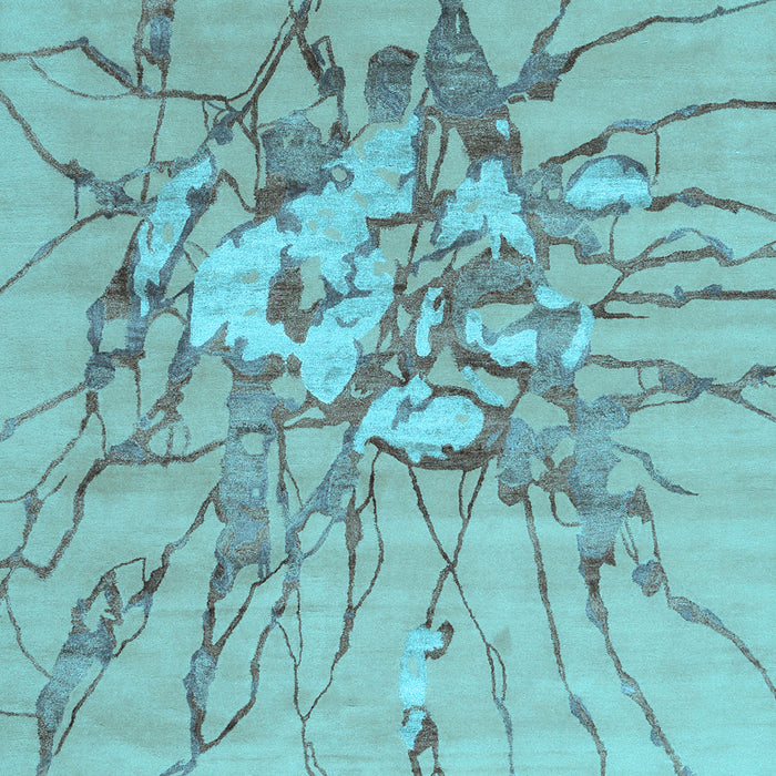 Machine Washable Abstract Light Blue Contemporary Rug, wshcon2263lblu