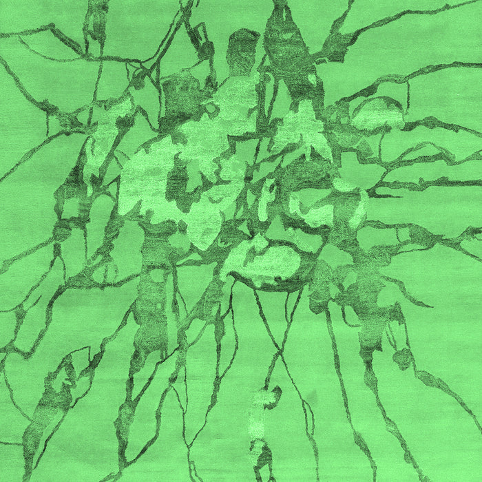 Abstract Emerald Green Contemporary Rug, con2263emgrn