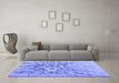 Machine Washable Abstract Blue Contemporary Rug in a Living Room, wshcon2263blu