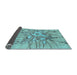 Sideview of Abstract Light Blue Contemporary Rug, con2263lblu