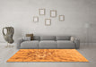 Machine Washable Abstract Orange Contemporary Area Rugs in a Living Room, wshcon2263org