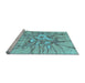 Sideview of Machine Washable Abstract Light Blue Contemporary Rug, wshcon2263lblu